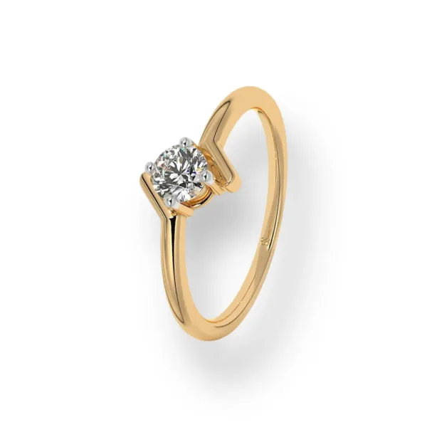 Sleek Solitaire Diamond Ring