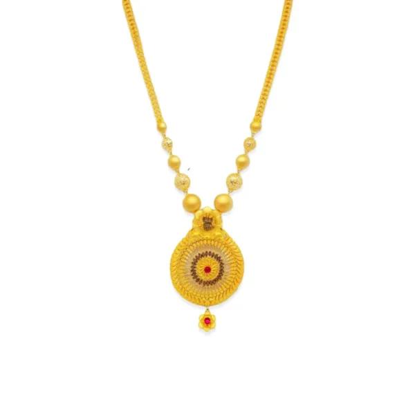 Radiant Floral Necklace 22KT