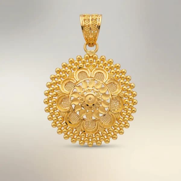 Classic Floral Gold Pendant