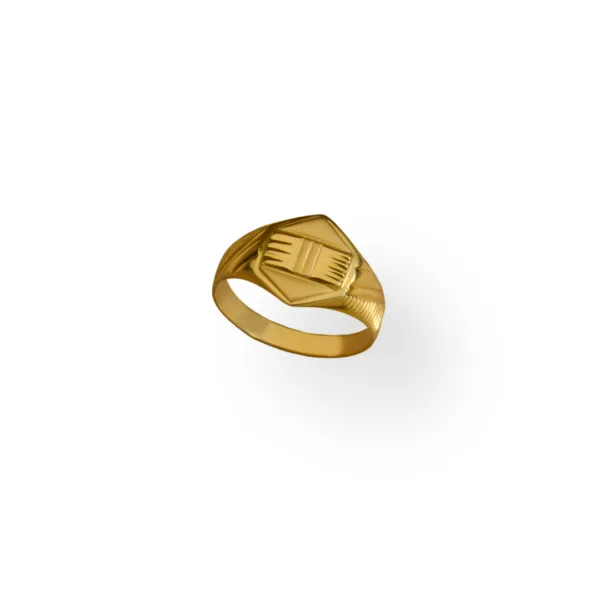 Bold Gold Finger Ring for Him
