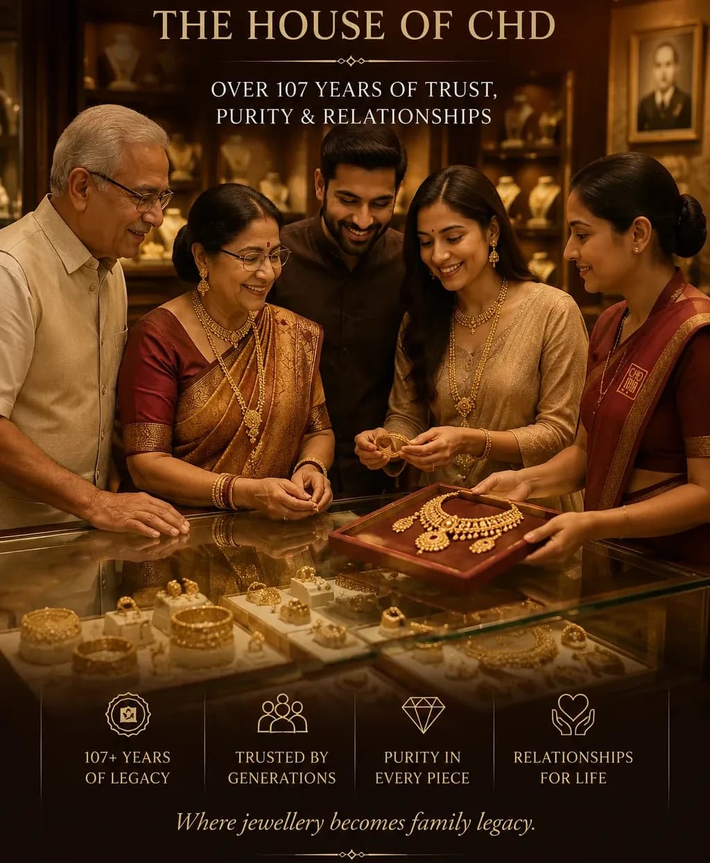 Families at CHD jewellery store — the house of CHD